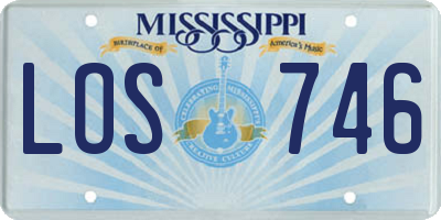 MS license plate LOS746
