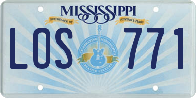 MS license plate LOS771