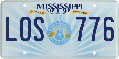 MS license plate LOS776