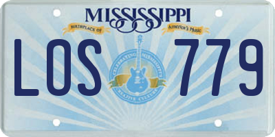 MS license plate LOS779
