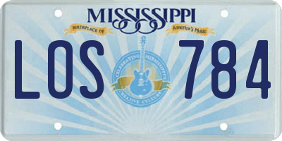 MS license plate LOS784