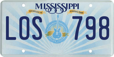 MS license plate LOS798
