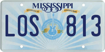 MS license plate LOS813