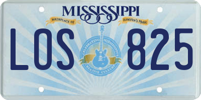 MS license plate LOS825