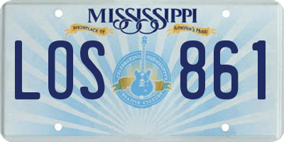 MS license plate LOS861