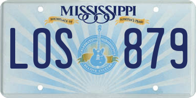 MS license plate LOS879