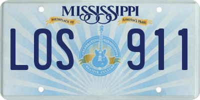 MS license plate LOS911