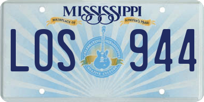 MS license plate LOS944