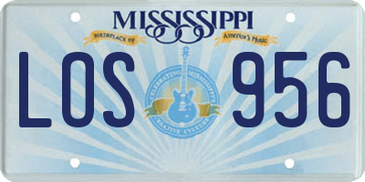 MS license plate LOS956