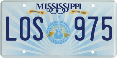 MS license plate LOS975
