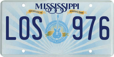 MS license plate LOS976