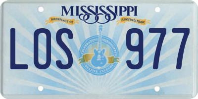 MS license plate LOS977