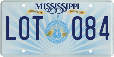 MS license plate LOT084