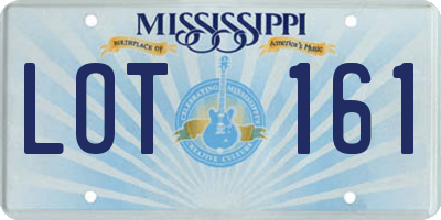 MS license plate LOT161