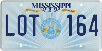 MS license plate LOT164