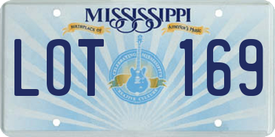 MS license plate LOT169