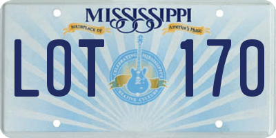 MS license plate LOT170