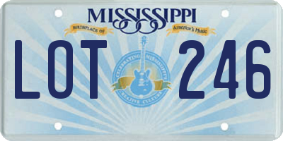 MS license plate LOT246