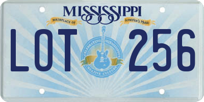 MS license plate LOT256