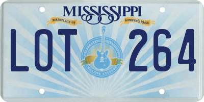 MS license plate LOT264