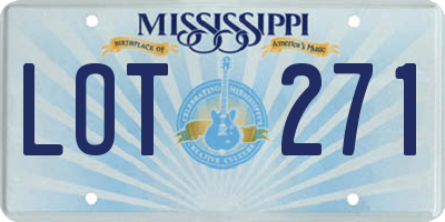 MS license plate LOT271