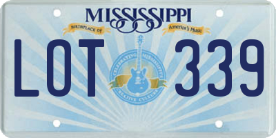 MS license plate LOT339