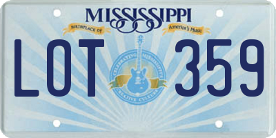 MS license plate LOT359