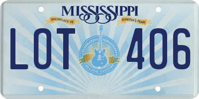MS license plate LOT406