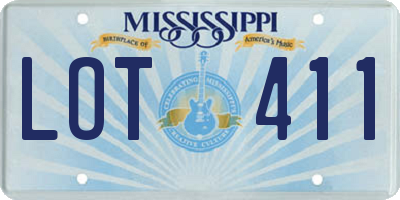 MS license plate LOT411