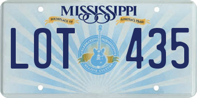 MS license plate LOT435