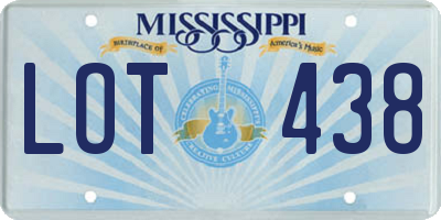 MS license plate LOT438