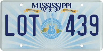 MS license plate LOT439