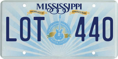MS license plate LOT440