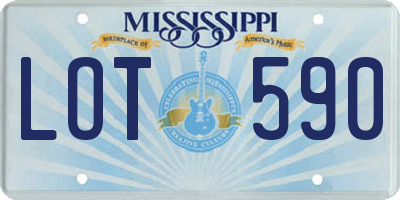 MS license plate LOT590