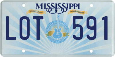MS license plate LOT591