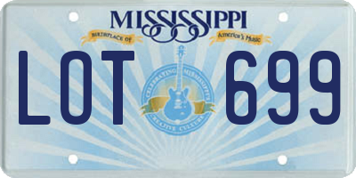 MS license plate LOT699