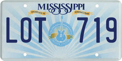 MS license plate LOT719