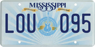 MS license plate LOU095