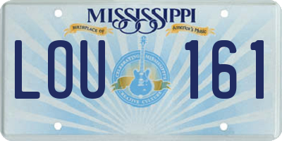MS license plate LOU161
