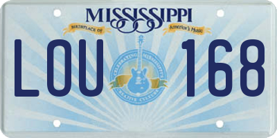 MS license plate LOU168