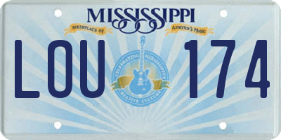 MS license plate LOU174