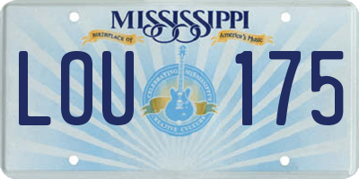 MS license plate LOU175