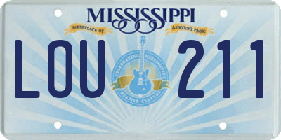 MS license plate LOU211
