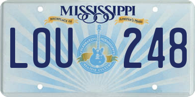MS license plate LOU248