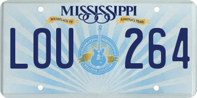 MS license plate LOU264