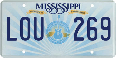 MS license plate LOU269