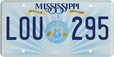 MS license plate LOU295