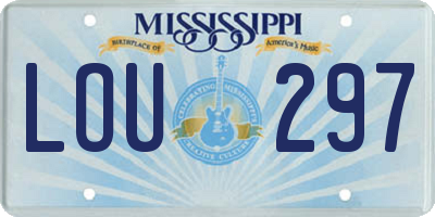 MS license plate LOU297