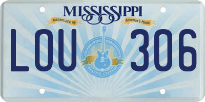MS license plate LOU306