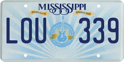 MS license plate LOU339